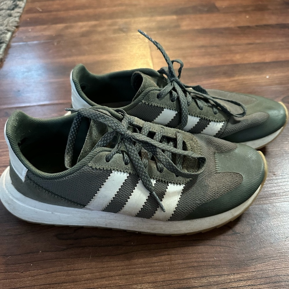 Green Adidas Sneakers Size 8